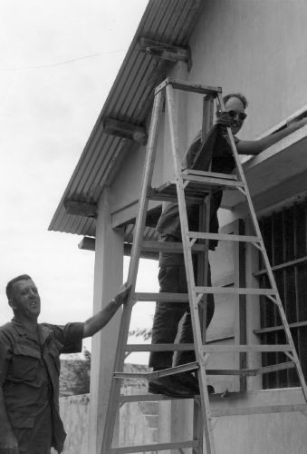 MSgt Rice and Bob Reynerse at Orphanage